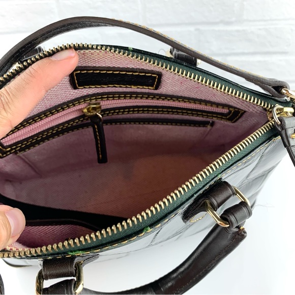 Dooney & Bourke Crocodile Embossed Leather Bucket Satchel Shoulder Bag - Picture 14 of 16